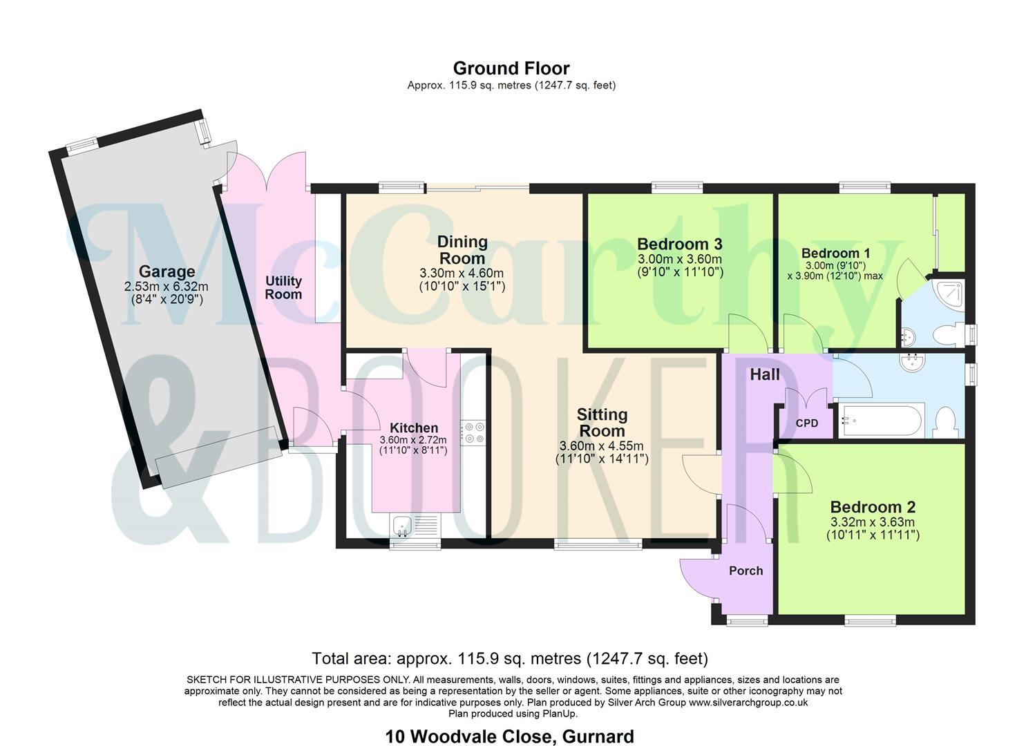 BUNGALOW WITH SEA VIEWS - Woodvale Close, Cowes floorplan